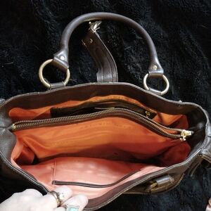 Elegant Brown Leather Handbag